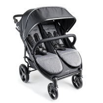 Costway foldable face to face twin baby outlet stroller double kids infant reclining seats gray